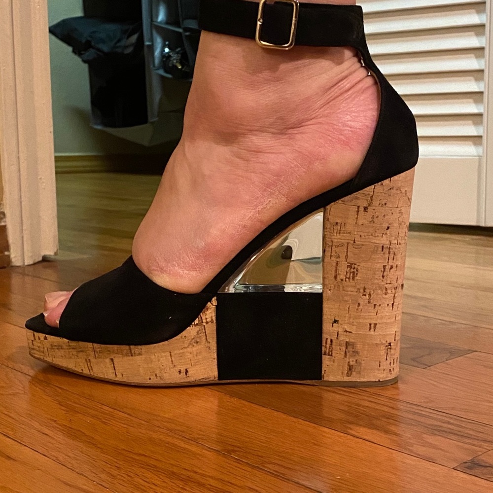 Black sexy suede Feragama